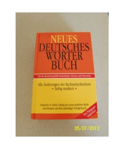 Neues deutsches wörterbuch - neues,