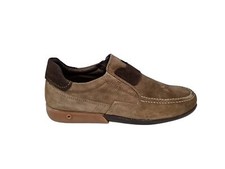 Glamour Sneaker in pelle scamosciata, uomo- Art. 125-TOR/TDM (Tortora/Testa di M