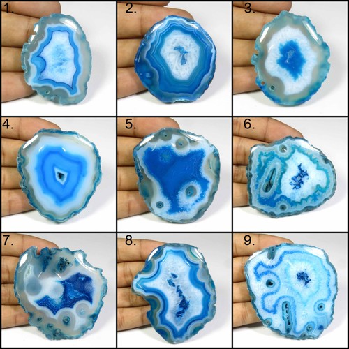 Cabochon agata blu naturale - di,