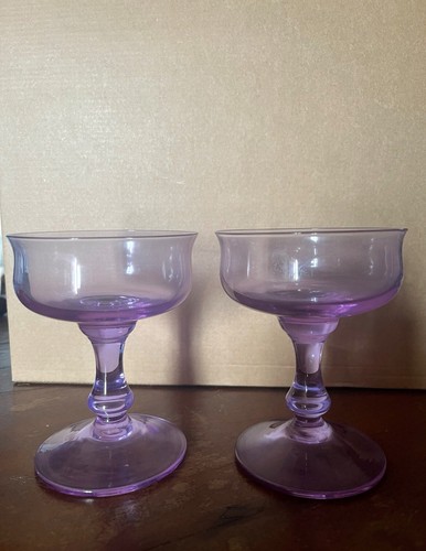 Coppe champagne vetro viola - in,