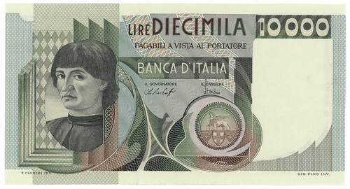 10000 lire ritratto - ritratto, d'uomo
