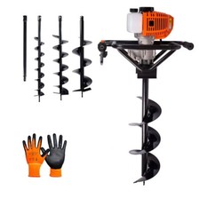 Trivella a scoppio 52cc 2 tempi 3 punte da 100mm|150mm|200mm e prolunga guanti.