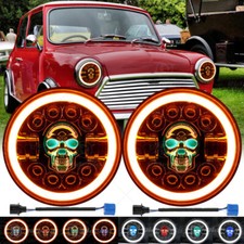 Faro LED teschio RGB 7"