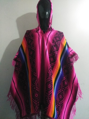 Poncho peruviano con - , cappello