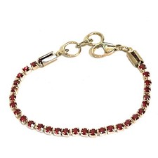 Bracciale tennis rosso Swarosvki  in acciaio inox da uomo braccialetto zirconi