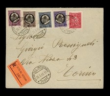 BUSTA AFFRANCATA 1940 VATICANO SERIE COMPLETA MEDAGLIONCINI PIO XII RACCOMANDATA