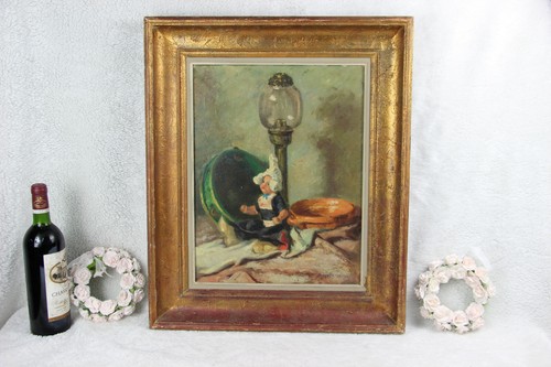 Quadro olio tela - , scuola
