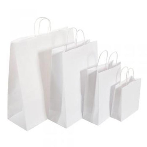 Sacchetto carta bianco con - carta,