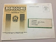 Cartolina commerciale GIACOMO BROGOGNO VINO BAROLO ASTI 1961 -18