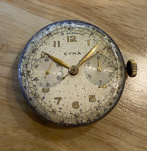 Vintage raro cyma cronografo - vintage,