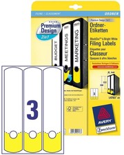 Avery 60x Larghe Ampio Lungo A4 Faldoni Etichetta Raccoglitore Adesivi