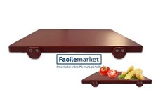 Tagliere in Polietilene Marrone 40x30 spessore 2 cm - professionale con fermi