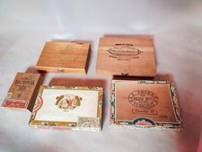 Scatole in legno da collezione Portasigari Vintage Cuba -lotto 5 scatole