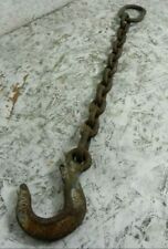 CATENA per di sollevamento pesi carichi in ferro con gancio vintage tirante
