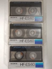 Lotto 3x SONY HF-ES 60 1985 musicassette vergini cassette