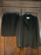 Lawrence Steele Completo Tailleur Con Gonna Size 46 Colore Nero In Lana
