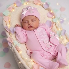 Pigiama neonato rosa cappello