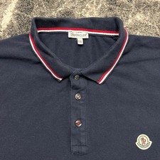 Polo Moncler uomo XXL logo blu