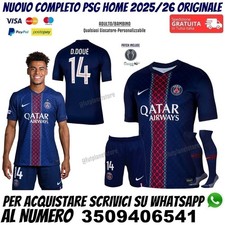 Maglia Psg Paris Saint Germain Doué 2025 2026 Doue Douè Originale Home Bambino