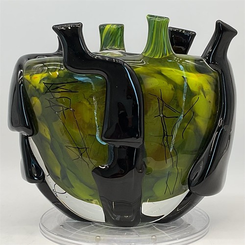 Vaso vetro artistico pino - vetro,