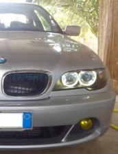 FARI ANGEL EYES NERI +MOTORINI PER BMW SERIE 3 E46 COUPE/CABRIO RESTYLING 03--06
