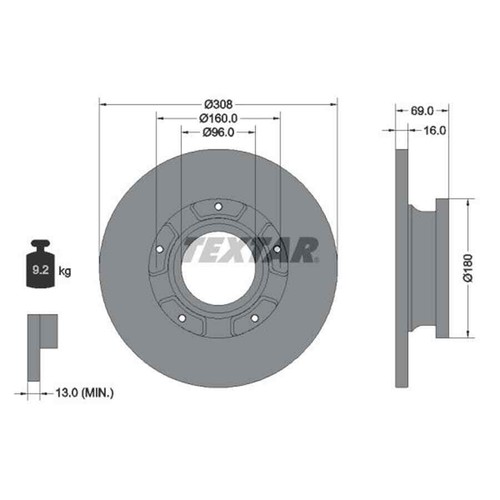 Textar bremsscheibe - 2x,