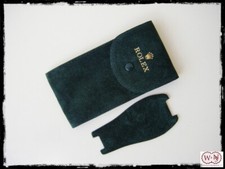 Pochette per orologi in tessuto bifloccato spesso verde