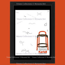 Anni '80  * Pubblicità Originale "Kartell, Sgabello" Cornice