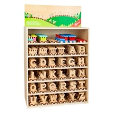 Treno trenino in legno lettere alfabeto nome nomi vagone locomotiva auguri festa