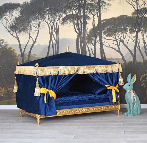 Letto barocco blu lettino - barocco, per