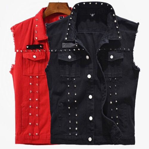 Gilet uomo punk - , borchie