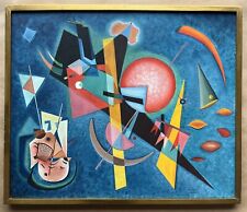 Tableau Huile Géométrique Abstrait Russe Bauhaus d'après Kandinsky im Blau 1925