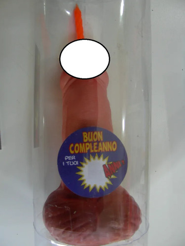 Porta candela sexy con targa - con,