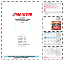 Manitou MT728 MT732 MT928 MT932 MT 1030 MT1030 Serie D-E3 4-E3 Sollevatore Telescopico Op...