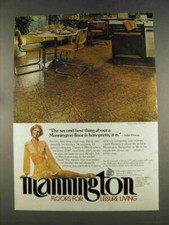 Pubblicità da pavimento Mannington Classicon 1977 - Juliet Prowse