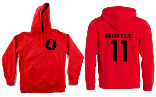 Felpa ibra milan con cappuccio - felpa,