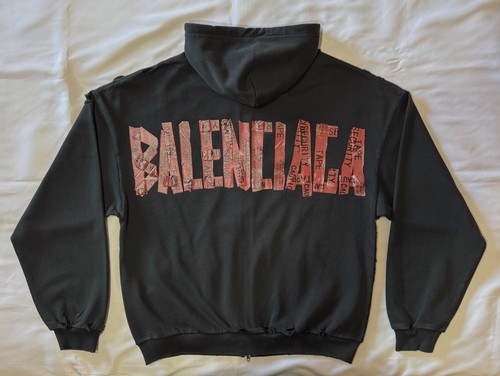 Felpa zip balenciaga nero - balenciaga,