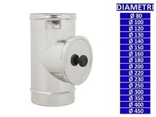 ALLINOX Modulo Ispezione Canna Fumaria Con Tappo Acciaio Inox