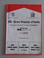 1977 AUTODROMO MONZA 40° GRAN PREMIO D'ITALIA FORMULA 1  FORMULA RENAULT