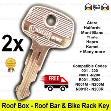 2 x chiavi barra tetto scatola