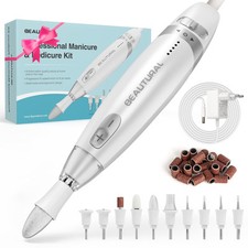 BEAUTURAL Fresa per Unghie Professionale, Set Manicure, Kit Manicure e (X6l)