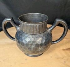 Raro vaso piatto argento 1800