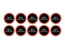 10 toppe per tubi Rema tip-top n. Bordo rosso 3 ø54 mm per auto, trattore e camion