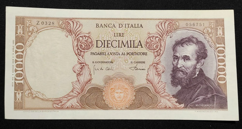 10000 lire michelangelo - 10000,