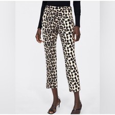 Zara Cropped Leopard Print