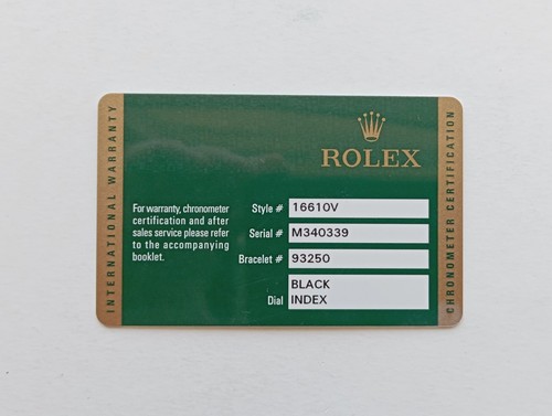 Rolex guarantee warranty - rolex,
