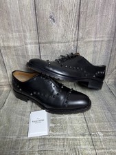 Scarpe Oxford Valentino Garavani uomo Rockstud nere taglia UK 11 nuove 45eu 11uk