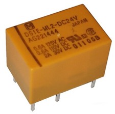 Relè piccolo segnale 24V/DC, bistabile, DS1E-ML2-DC24V, identico Panasonic, 1 pz.