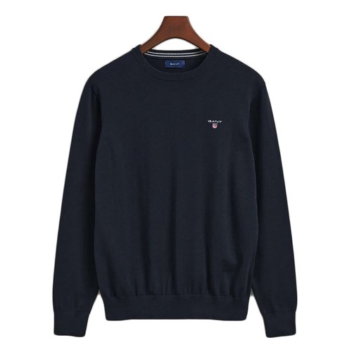 Gant uomo maglia girocollo blu - gant,