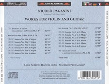 PAGANINI: WORKS FOR VIOLIN &